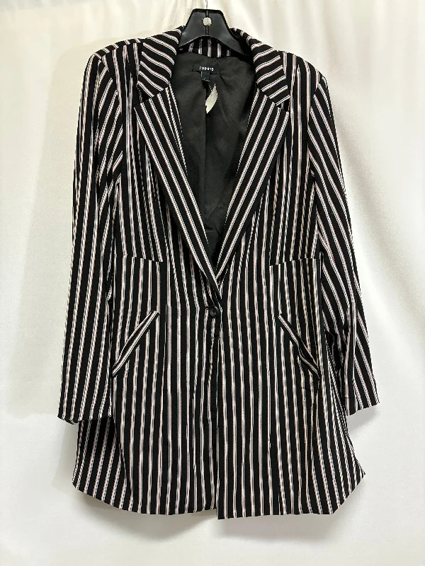 Blazer By Torrid In Black & Pink, Size: 1x Women's High-End Blazer