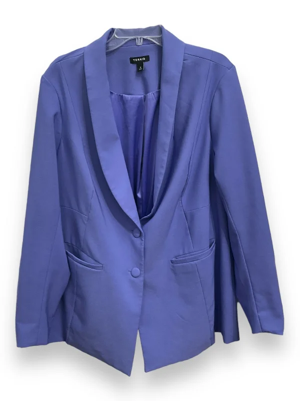 Blazer By Torrid In Blue, Size: 2x Women's High-End Blazer
