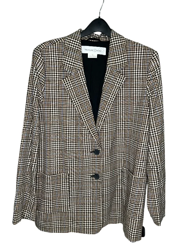 Blazer By Treasure And Bond In Plaid Pattern, Size: Xl Women's Casual Suit