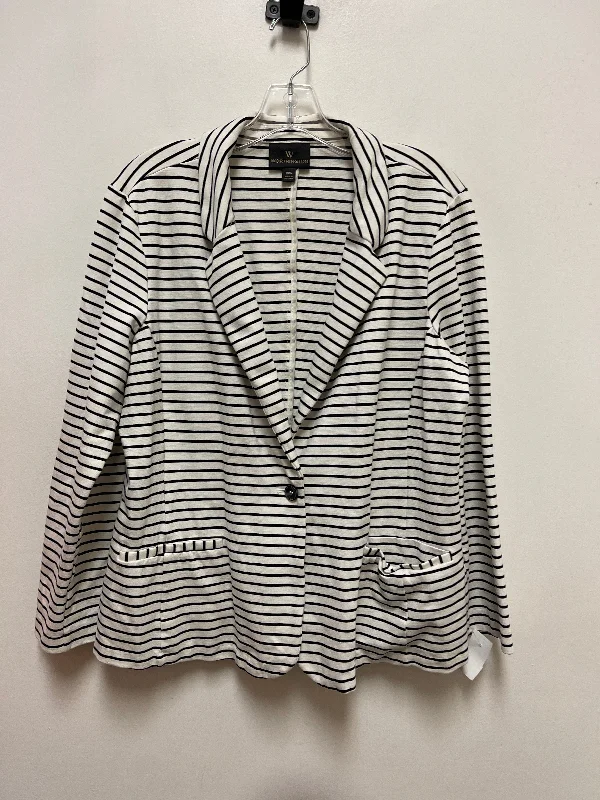 Blazer By Worthington In Striped Pattern, Size: 2x Women's Fashion Blazer