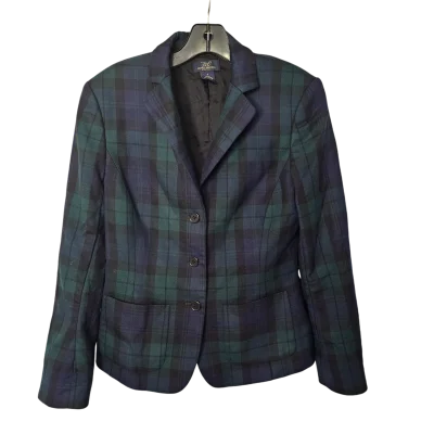 Blazer Designer By Brooks Brothers In Plaid Pattern, Size: 4 Women's Party Jacket