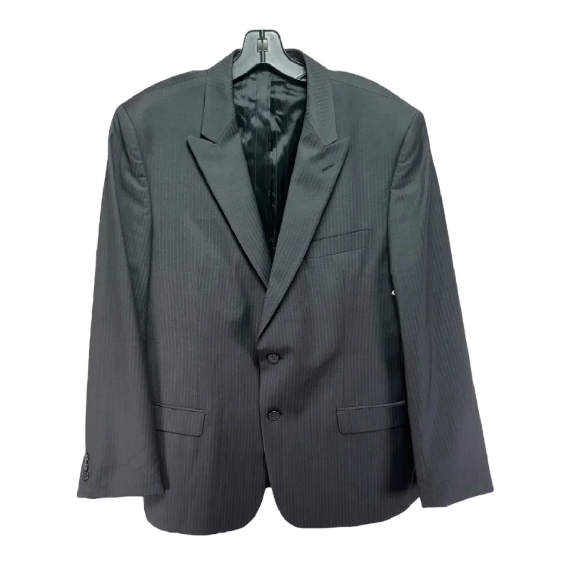 Men’s Blazer Luxury Designer By Versace In Striped Pattern, Size: Xxl Linen Women's Suit