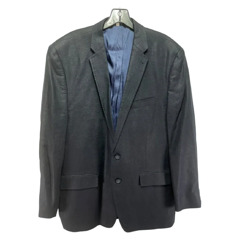 Men’s Linen Blazer By Murano In Navy, Size: Xl Slimming Women's Blazer