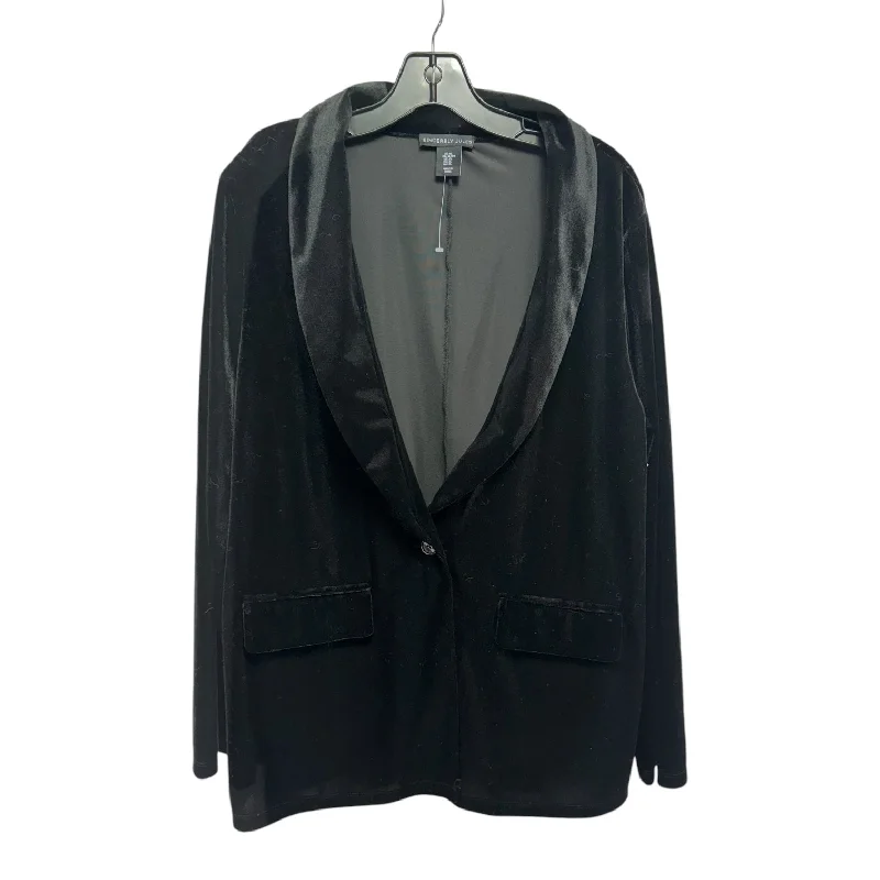 Velvet Blazer By Sincerely Jules In Black, Size: Xl Women's Trendy Jacket