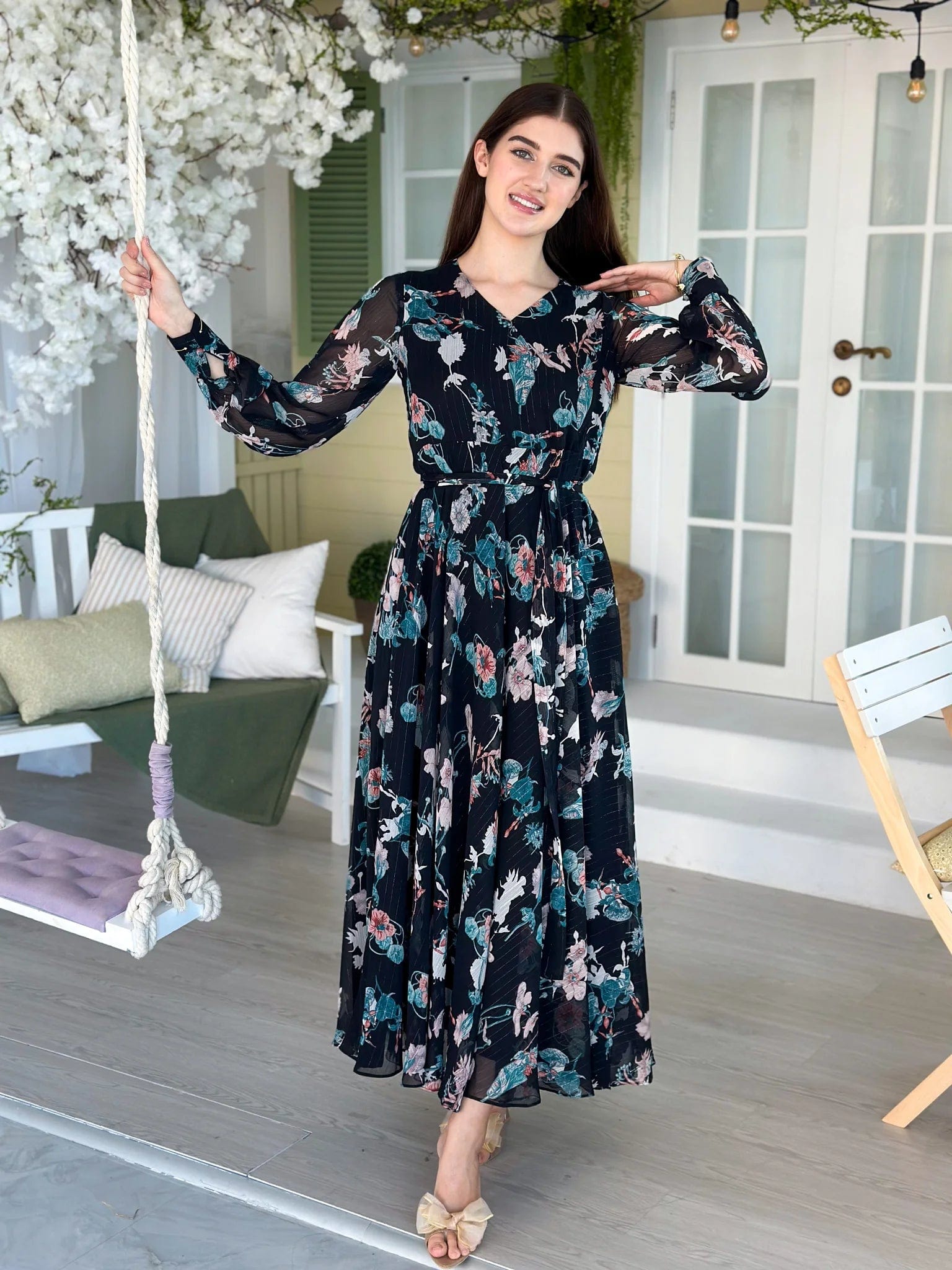 Farrah Long Dress Tunics Denim casual