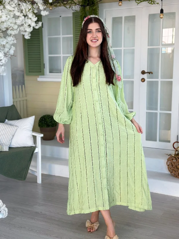 Minty Lace Long Dress Tunics Print Colorful