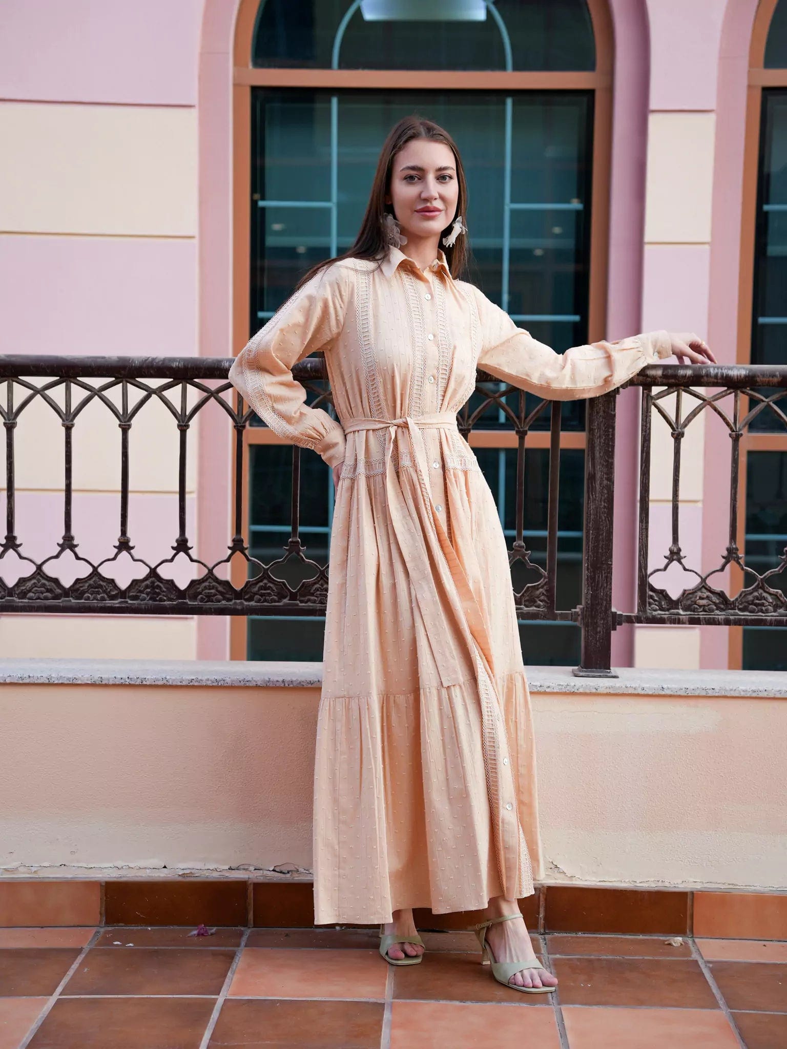 Viola Beige Long Dress Tunics Cozy soft