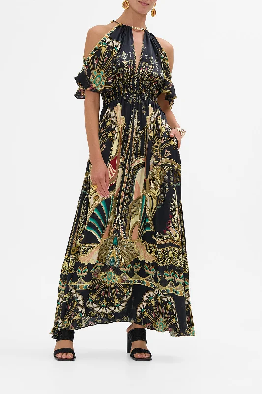 NECK PIECE SHIRRED WAIST LONG DRESS THEY CALLED HER NEFERTARI Tunics Winter warm