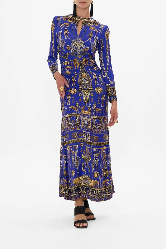 GATHERED JERSEY LONG DRESS MY FAIR PHARAOH Tunics Ceremony elegant