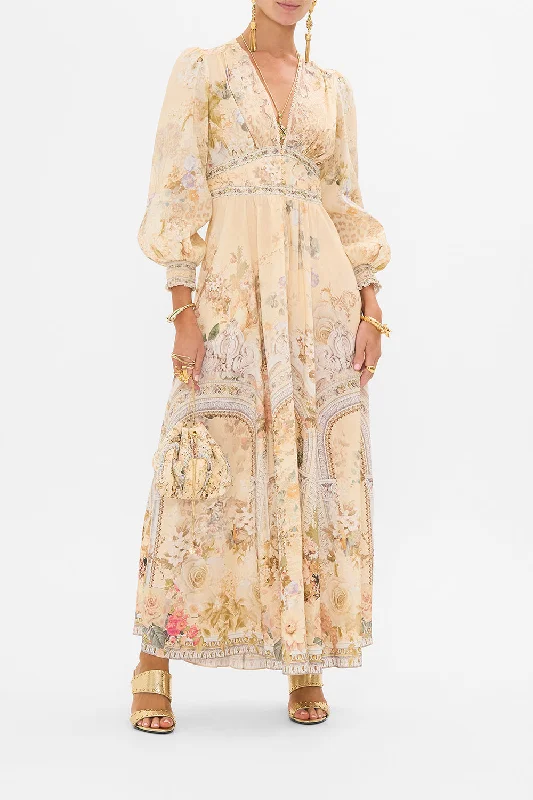 BUTTON DRESS WITH SHAPED WAISTBAND ADORNED IN ANTIQUITY Tunics Running lightweight