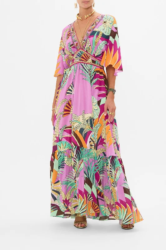 WAISTED DRESS WITH HEM RUFFLE GIZA GODDESS Tunics Fleece cozy