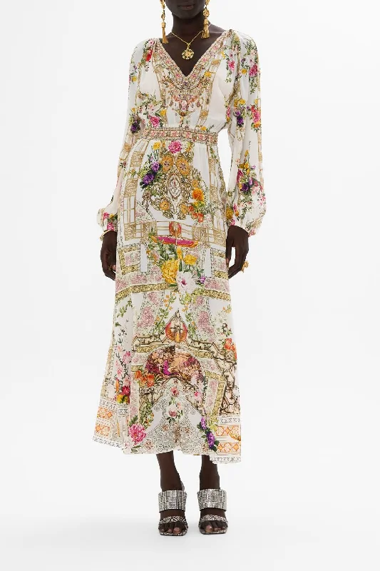 RAGLAN SHIRRED WAIST DRESS EGYPTIAN ROSE Tunics Designer luxury
