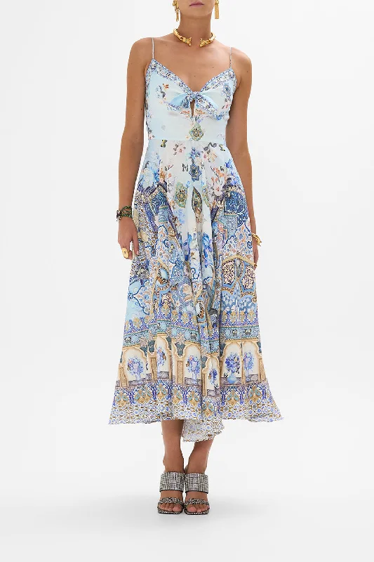 LONG DRESS WITH TIE FRONT AL MANIAL PALACE MEMOIRS Tunics Modern contemporary