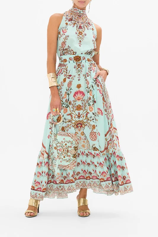 NECKTIE DRESS WITH ELASTICATED WAIST WEAVING WORLDS Tunics Leisure comfortable