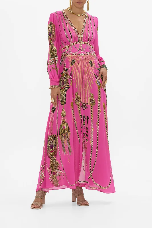 BUTTON DRESS WITH SHAPED WAISTBAND SONG OF THE SCARAB Tunics Corduroy durable