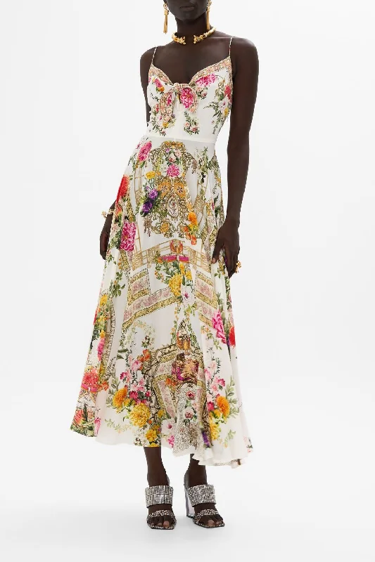 LONG DRESS WITH TIE FRONT EGYPTIAN ROSE Tunics Exclusive limited