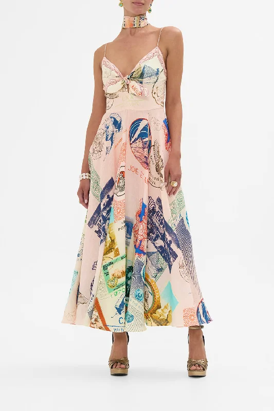LONG DRESS WITH TIE FRONT HAUTE PASSPORT Turtleneck Warm Winter