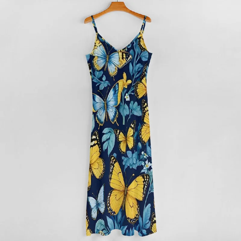 Sling Ankle Long Dress Tunics Sophisticated sleek
