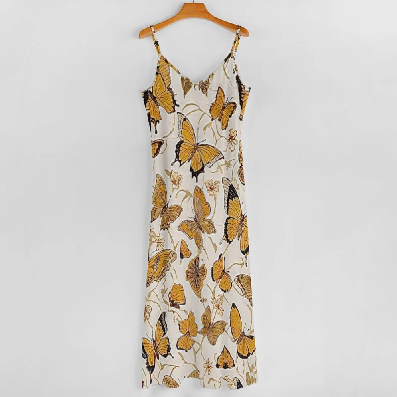 Sling Ankle Long Dress Tunics Sophisticated sleek