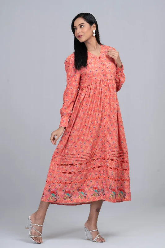 Ariel's Ocean Long Dress - Disney Boat Neckline Classic