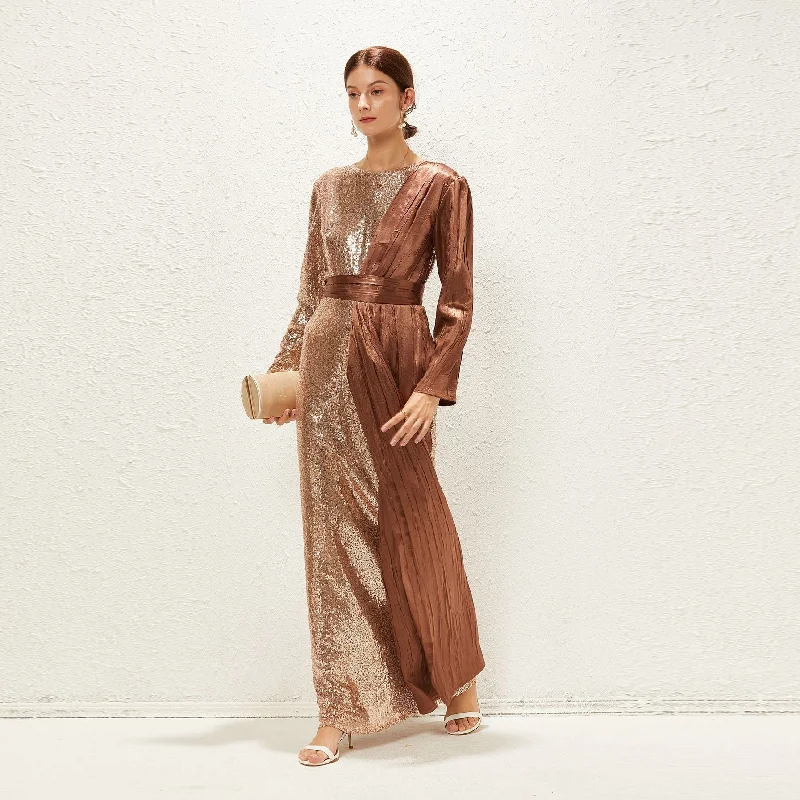 2021 Spring New Elegant Embroidery Sequin Stitching Crumpled Satin Dubai Waist Trimming Fashion Long Dress Prom Formal Gown Maxi Tunics Gym athletic 2021 Spring New Elegant Embroidery Sequin Stitching Crumpled Satin Dubai Waist Trimming Fashion Long Dress Prom Formal Gown Maxi Tunics Gym athletic