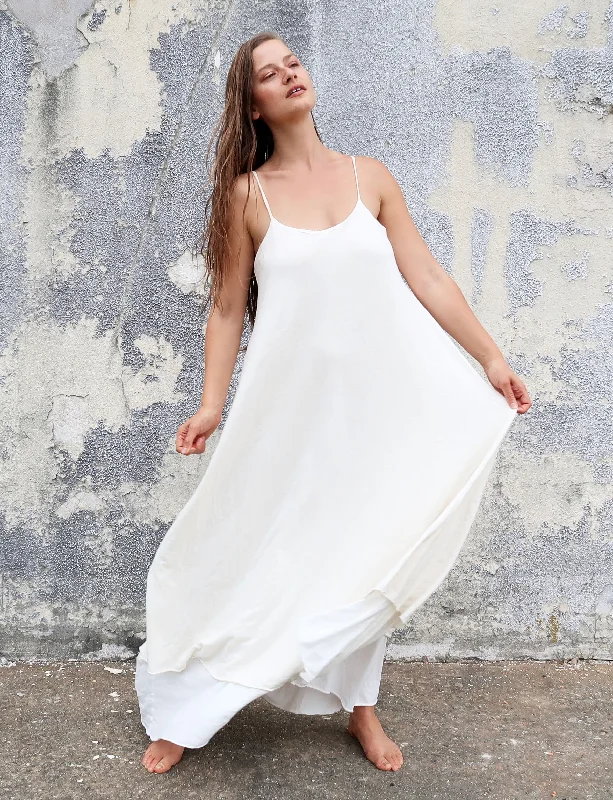 Adjustable Strap Vinyassa Long Dress Tunics stripes playful