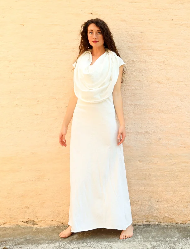 Ama Cowl Simplicity Long Dress Tunics Versatile all-occasion