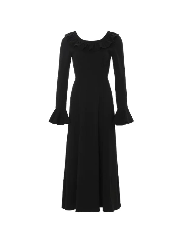 Believe back ribbon long dress Tunics Short Trendy