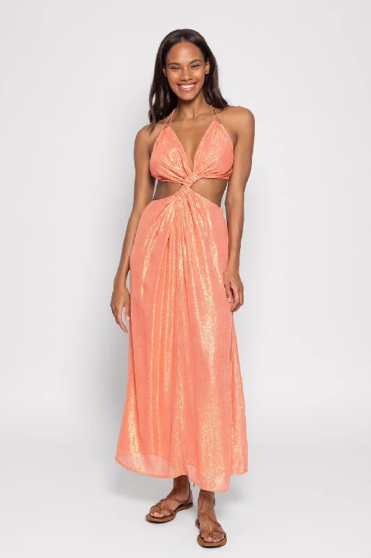BETTINA LONG DRESS IOS APRICOT Tunics Cozy soft