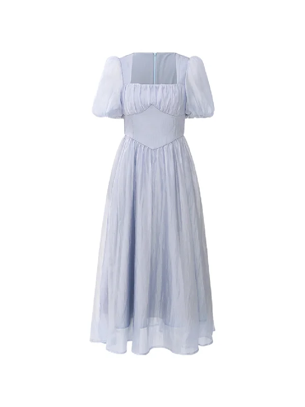 Bluemoon puff long dress Tunics Prom sequined