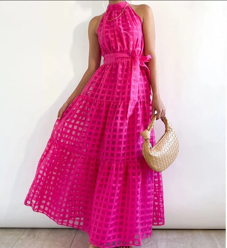 Casual sleeveless long dress Tunics Brand named