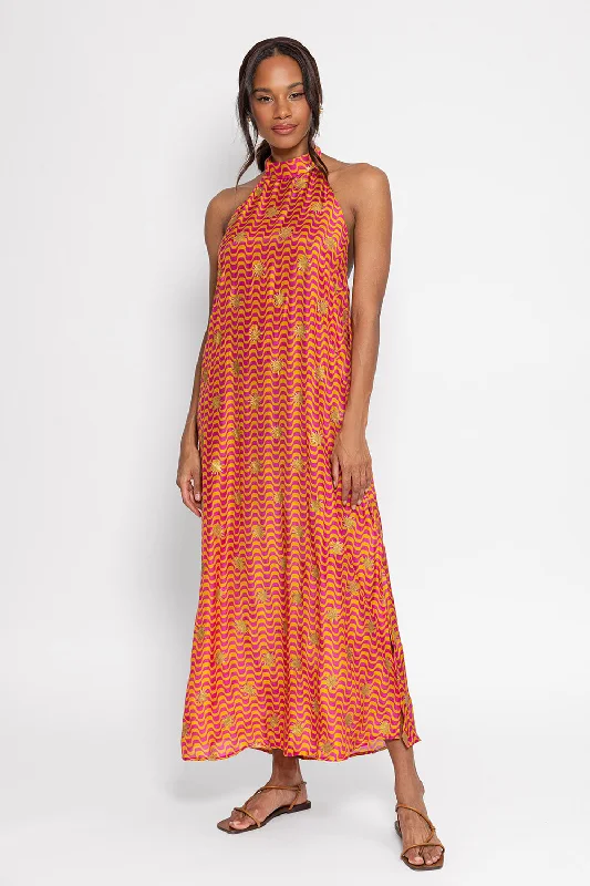 CHLOE LONG DRESS ARIZONA Crew Neckline Casual