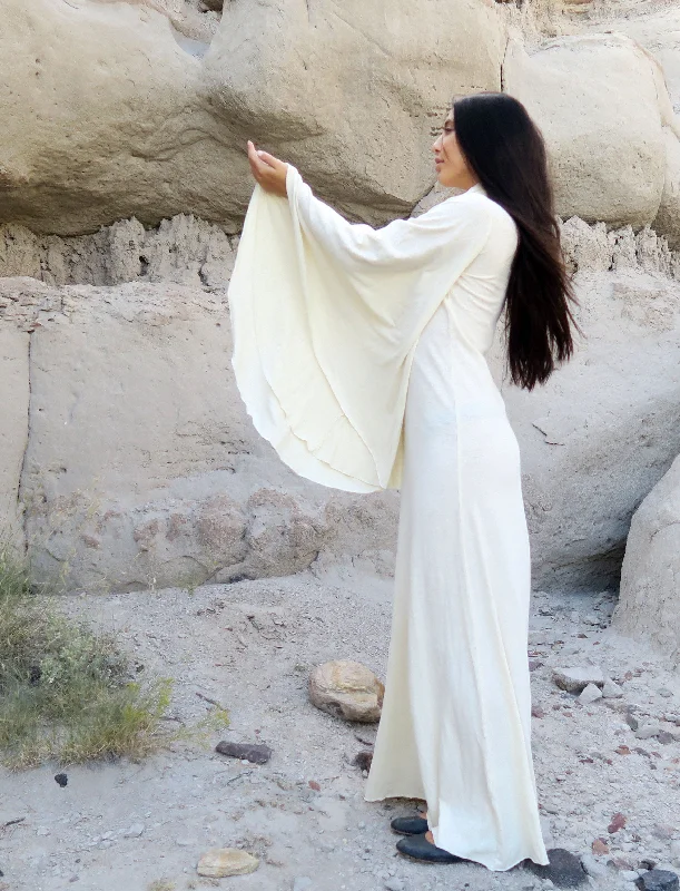 Chunky Cowl Priestess Sleeve Simplicity Long Dress Tunics stripes playful
