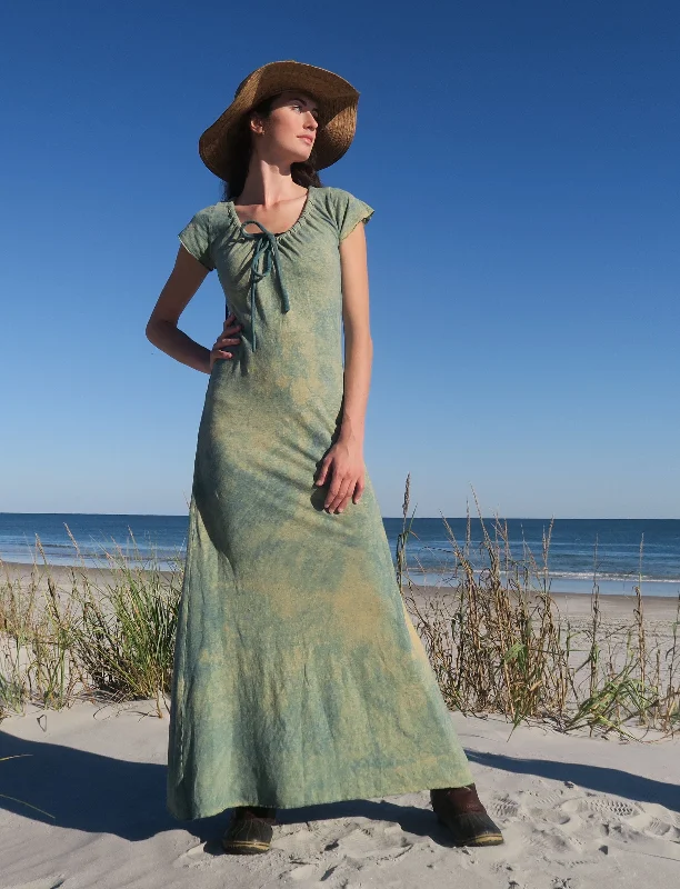 Drawstring Collar Simplicity Long Dress Tunics Stylish modern