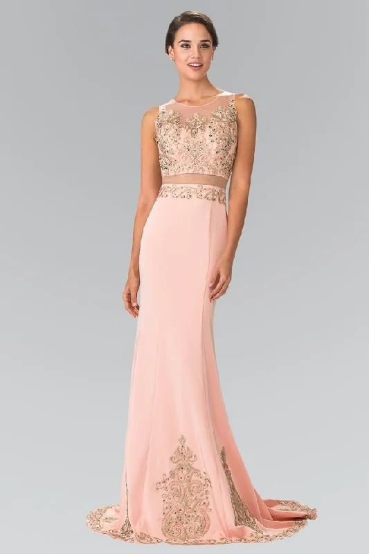 Elizabeth K - GL2248 Embroider Two Piece Long Dress Tunics Short Trendy