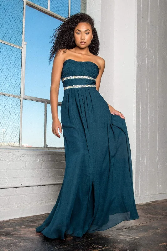Elizabeth K - GL1017 Sweetheart Sequined Empire Waist Dress Tunics Trendy modern