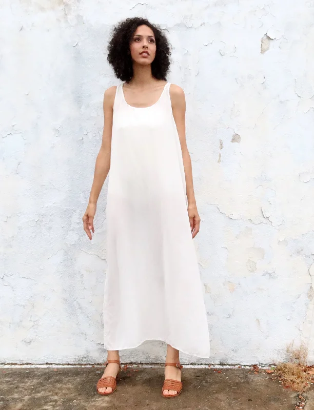 Silk Everyday Shift Long Dress Tunics Chic elegant