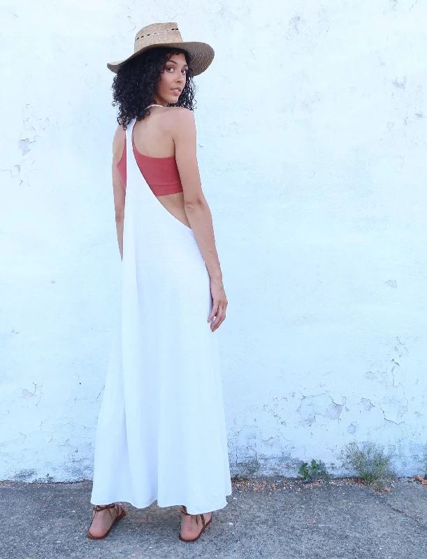 Float Neck Arrow Long Dress Tunics Leisure comfortable