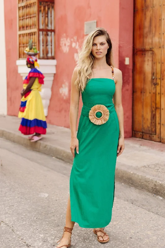 FRANCA LONG DRESS GREEN Tunics Favorite customer