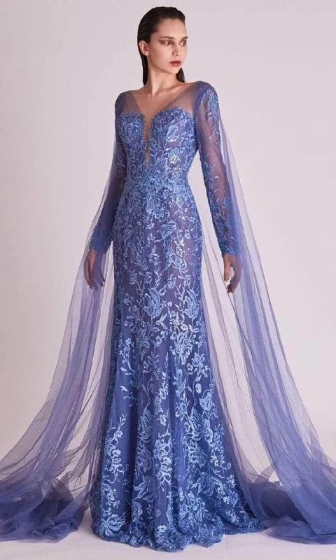 Gatti Nolli Couture OP5706 - Cape Sleeve Lace Evening Gown Tunics Review highly
