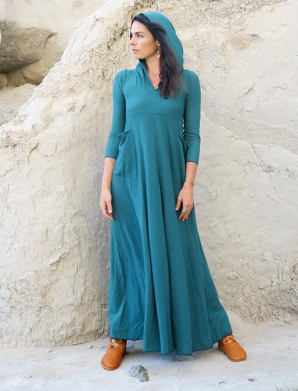 Hooded Eclipse Perfect Pockets Long Dress Tunics Plaid country