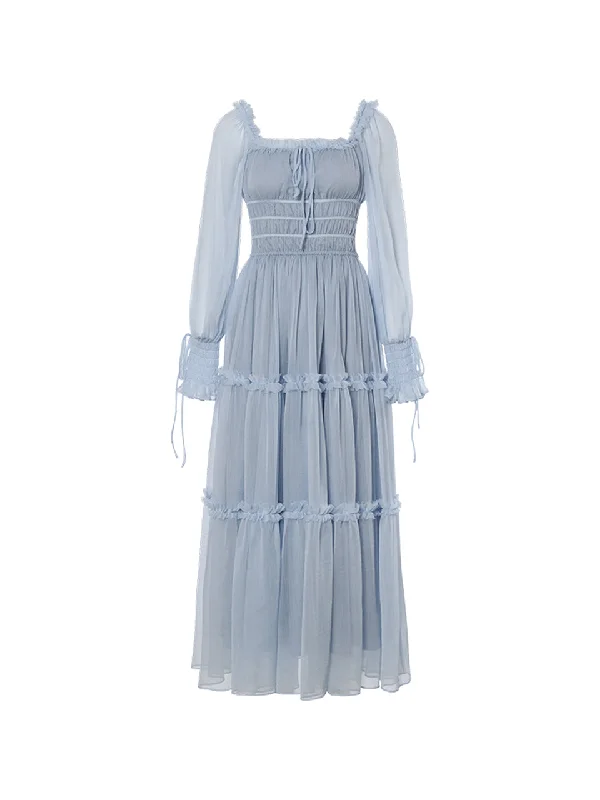 Isabel Smoke Long Dress Tunics Wedding white