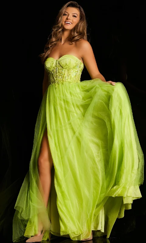 Formal Long Dress JVN38656 By JVN by Jovani Tunics Denim casual