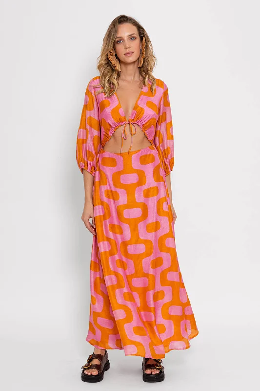 KIM LONG DRESS LIMA PRINT Tunics Formal black