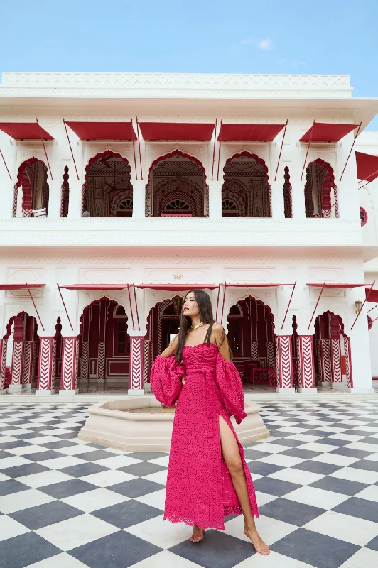 LIA LONG DRESS FUCHSIA Tunics Review highly