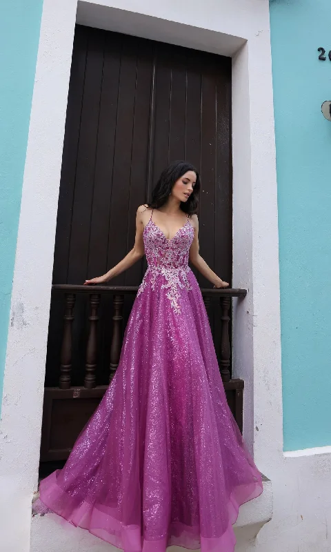 Formal Long Dress C1407 By Nox Anabel Turtleneck Neckline Stylish