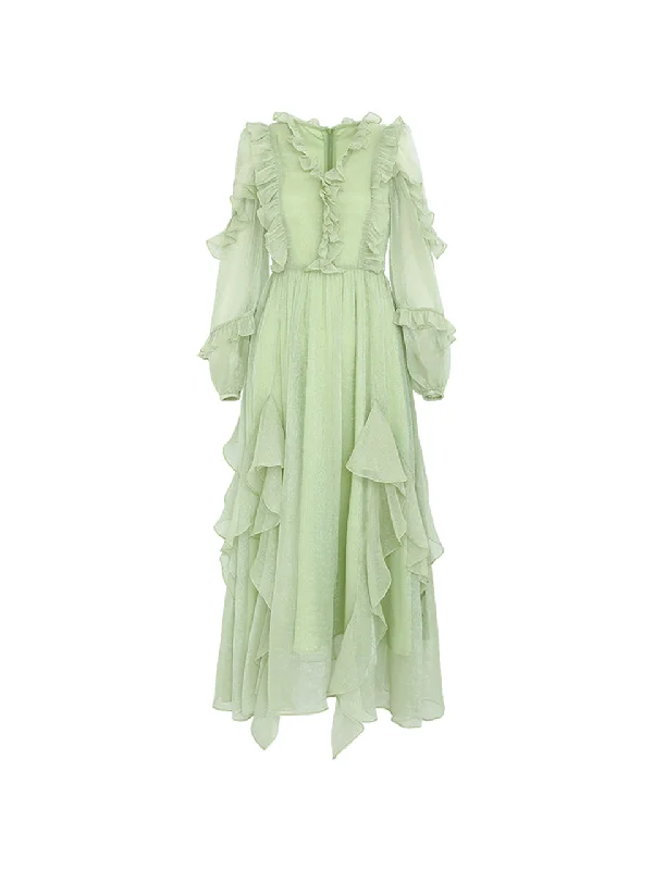 Nature Ruffle Long dress Tunics Exclusive limited