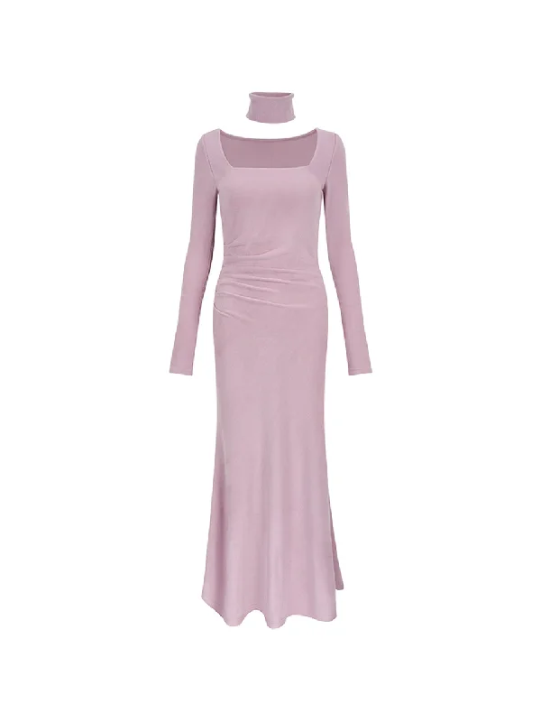 Neck warmer long dress (Pink) Tunics Summer linen