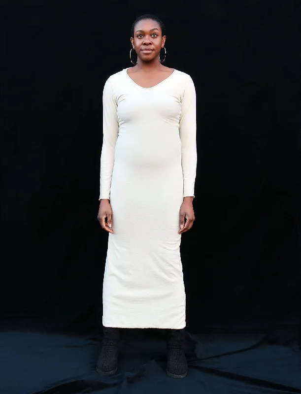 ORGANIC WOOL Pencil Long Dress Tunics Occasion special