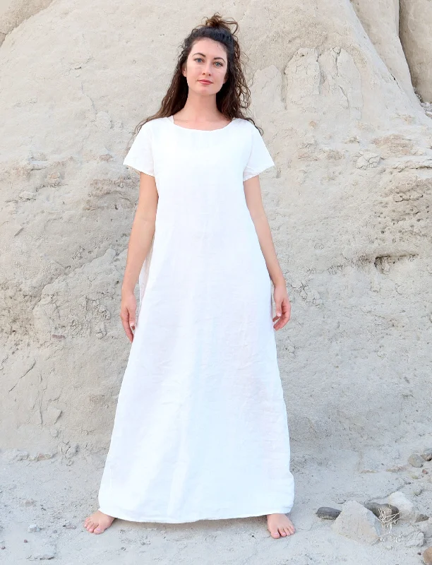 Everyday Shift Long Dress Boatneck Modish Everyday